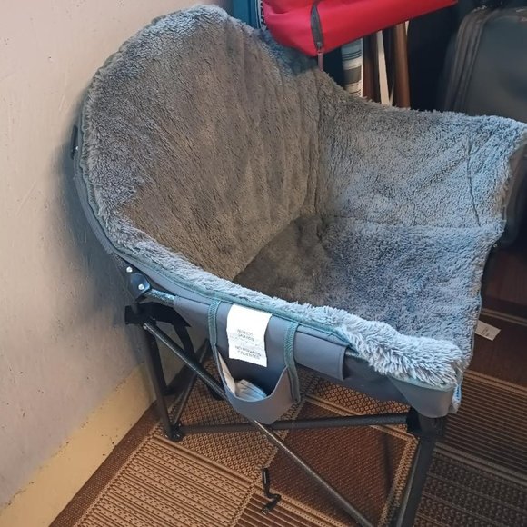 2 Alpha Camp Plush Moon Saucer Chair - Picture 3 of 3